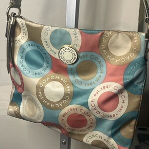 Coach Colorful Circle Pattern Crossbody Bag